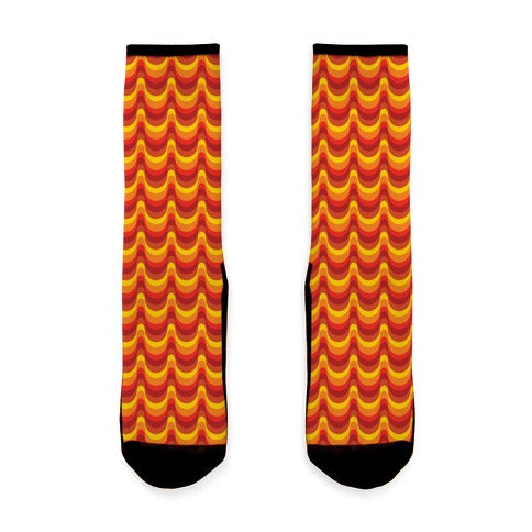 Groovy Waves: Autumn Colors Socks